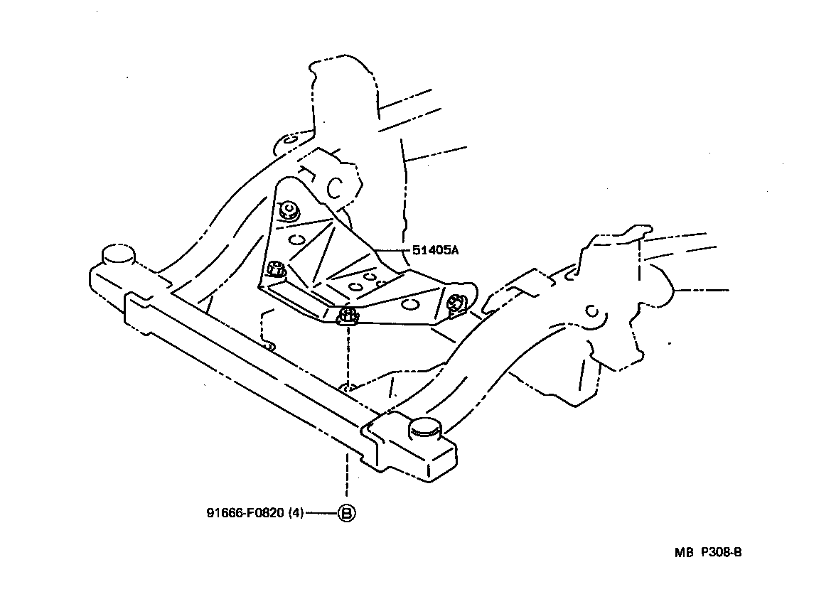  HILUX 2WD |  SUSPENSION CROSSMEMBER UNDER COVER