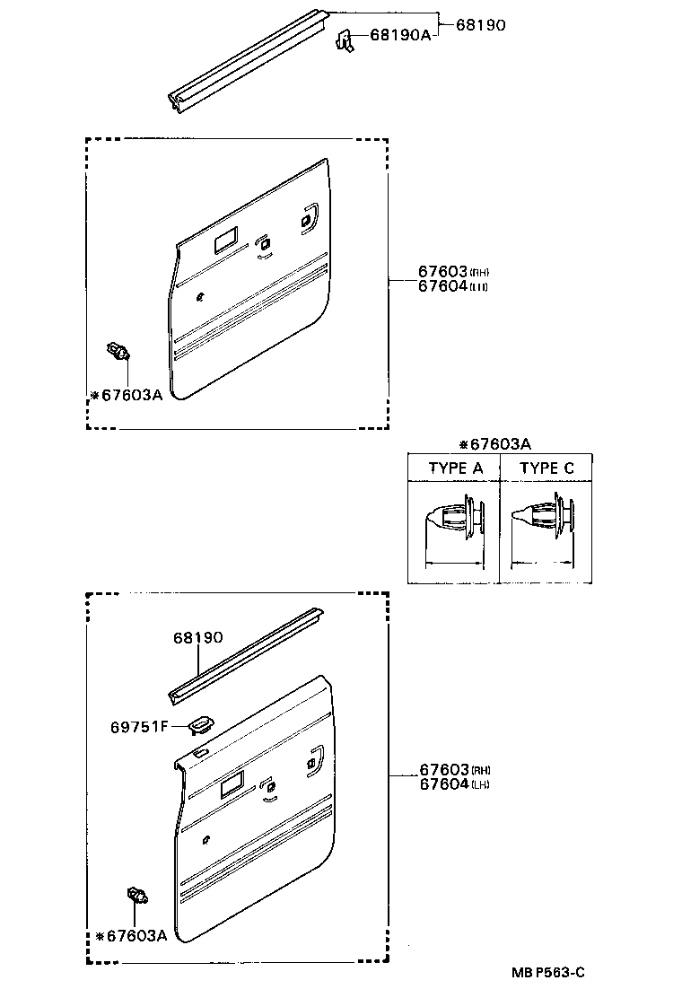  HILUX 4RUNNER |  REAR DOOR PANEL GLASS