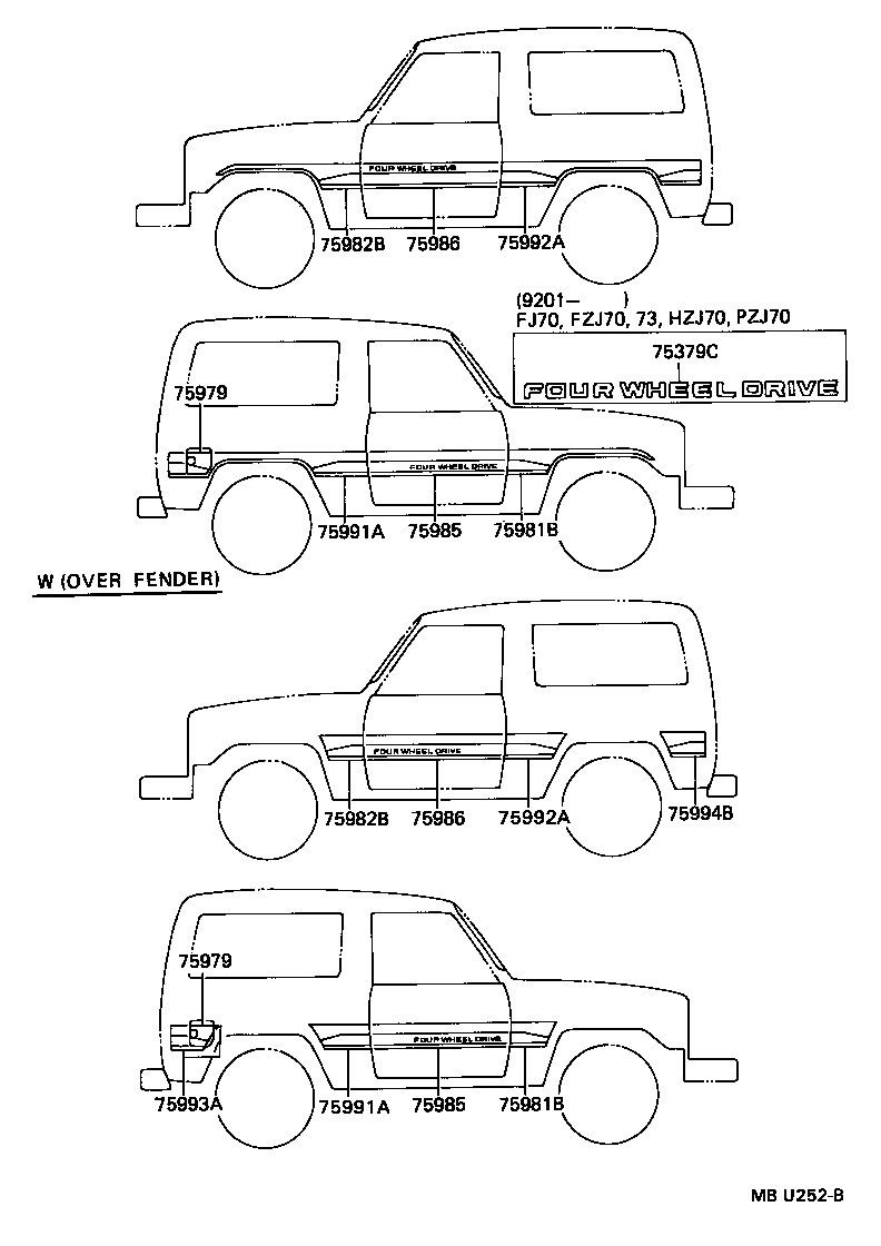  LAND CRUISER 70 |  BODY STRIPE