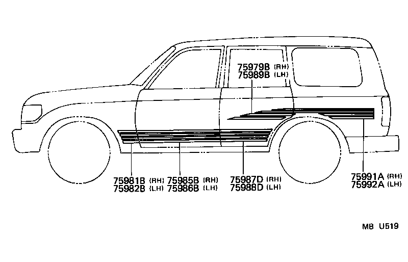  LAND CRUISER 80 |  BODY STRIPE