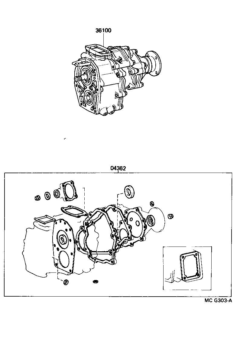  HILUX 4RUNNER |  TRANSFER ASSEMBLY GASKET KIT