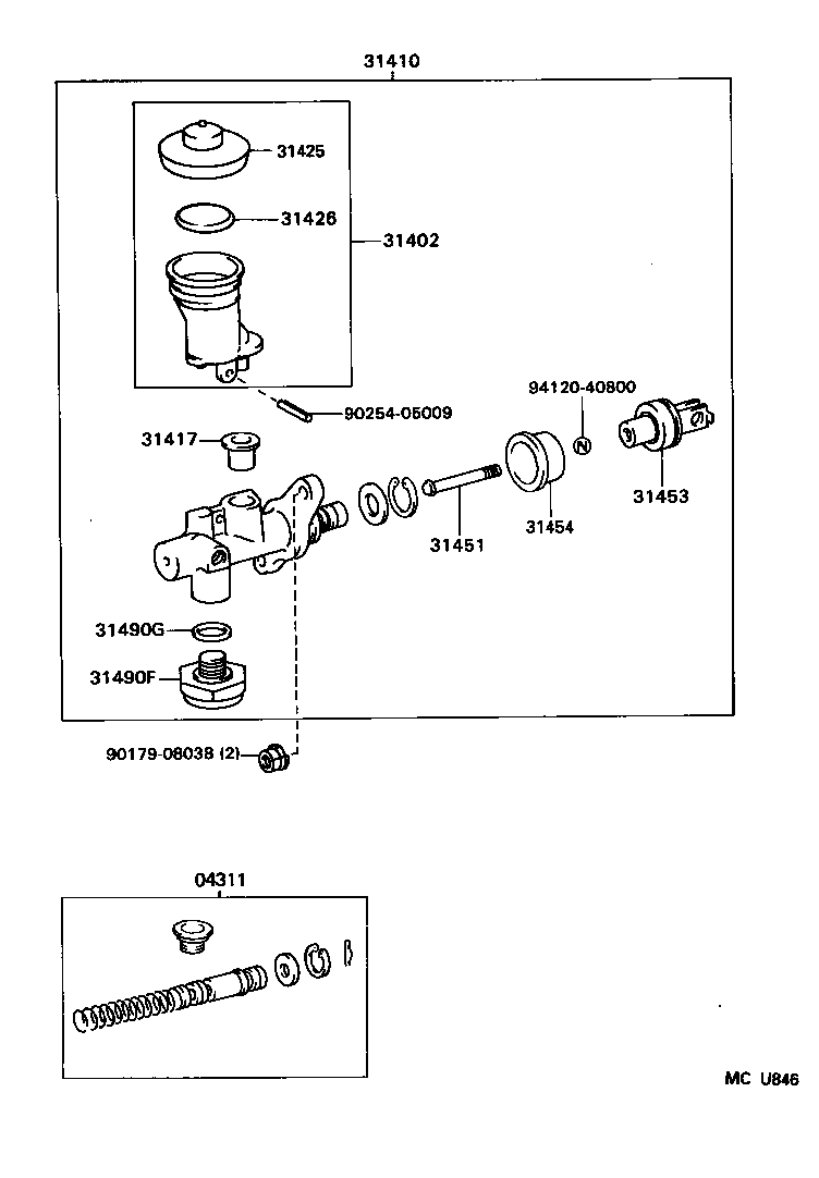  CROWN COMFORT |  CLUTCH MASTER CYLINDER