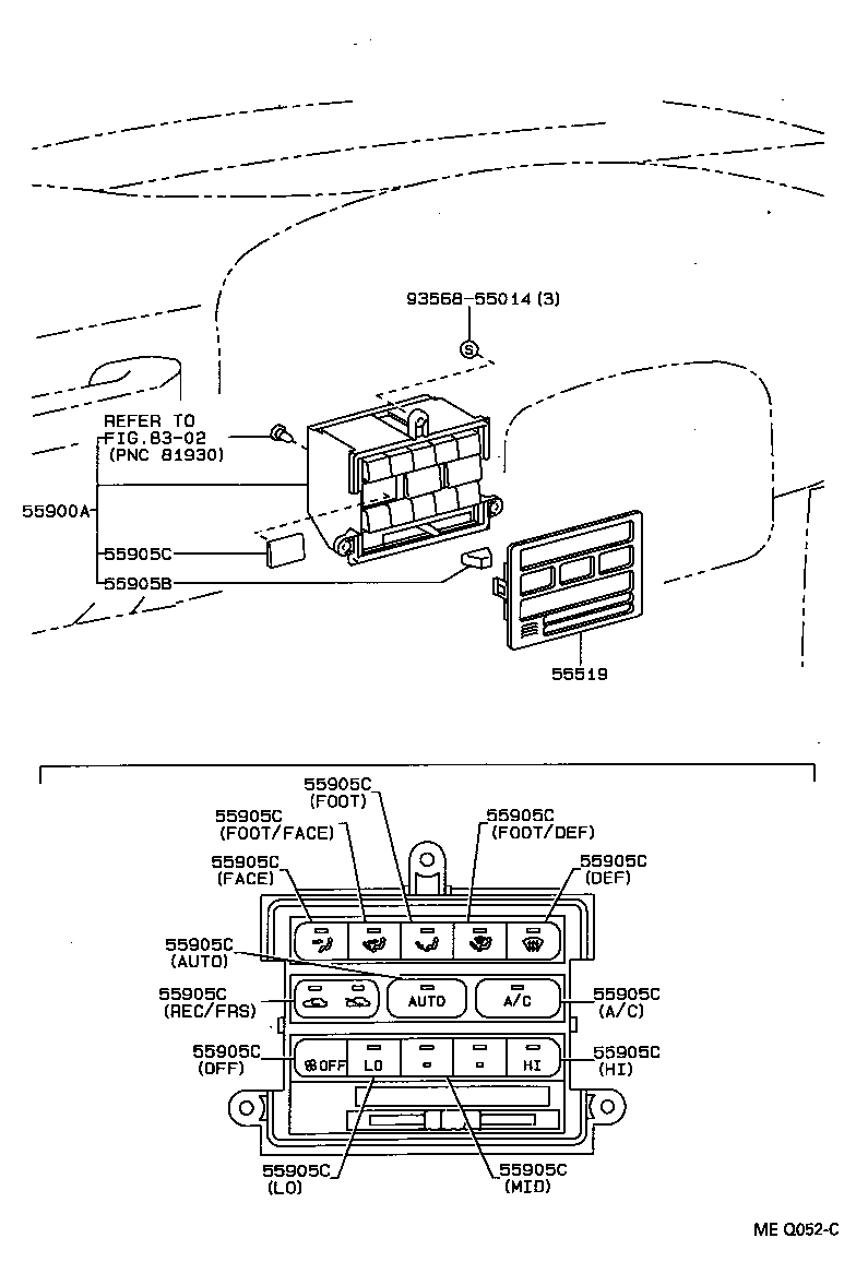  LAND CRUISER 80 |  HEATING AIR CONDITIONING CONTROL AIR DUCT