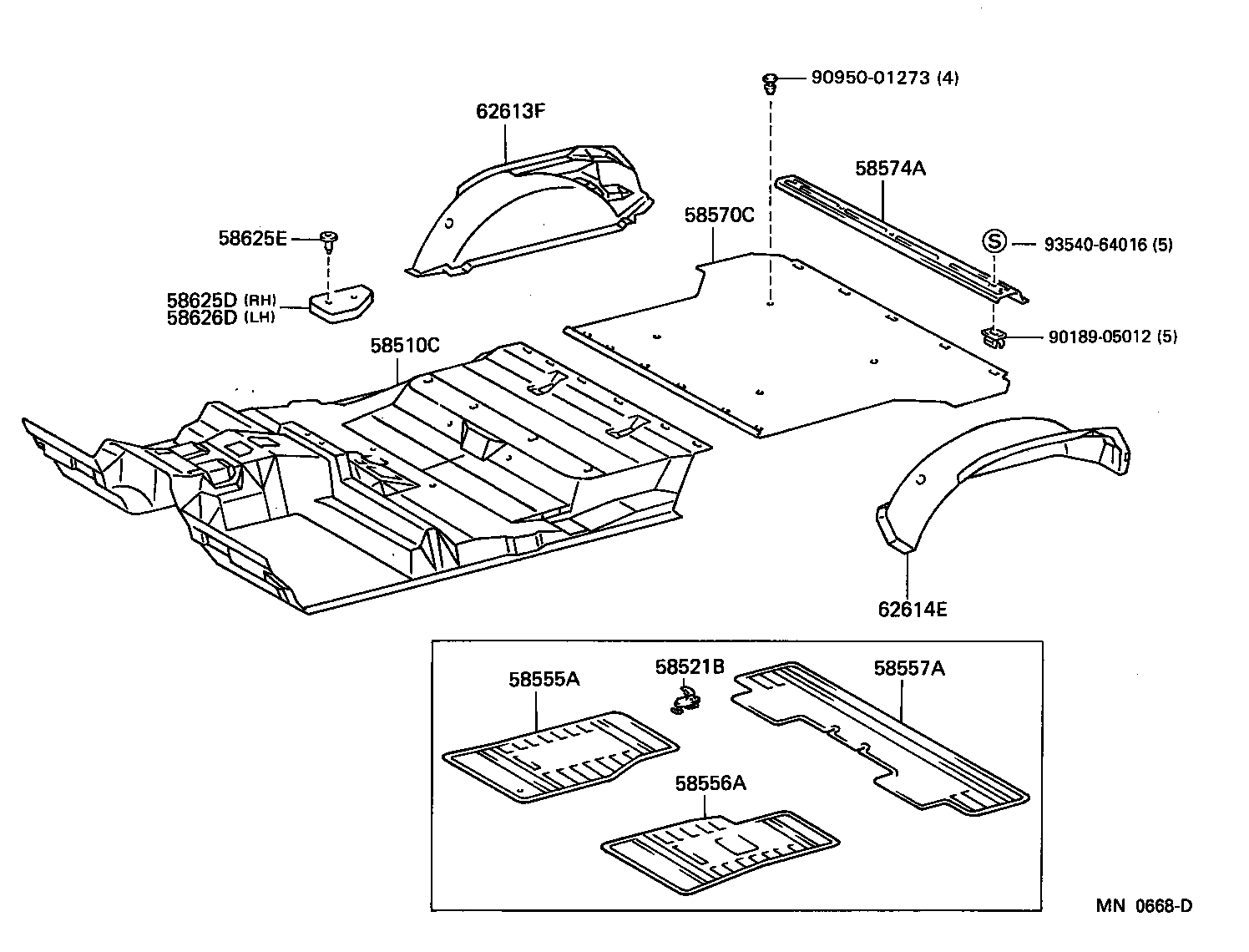  LAND CRUISER 80 |  FLOOR MAT SILENCER PAD