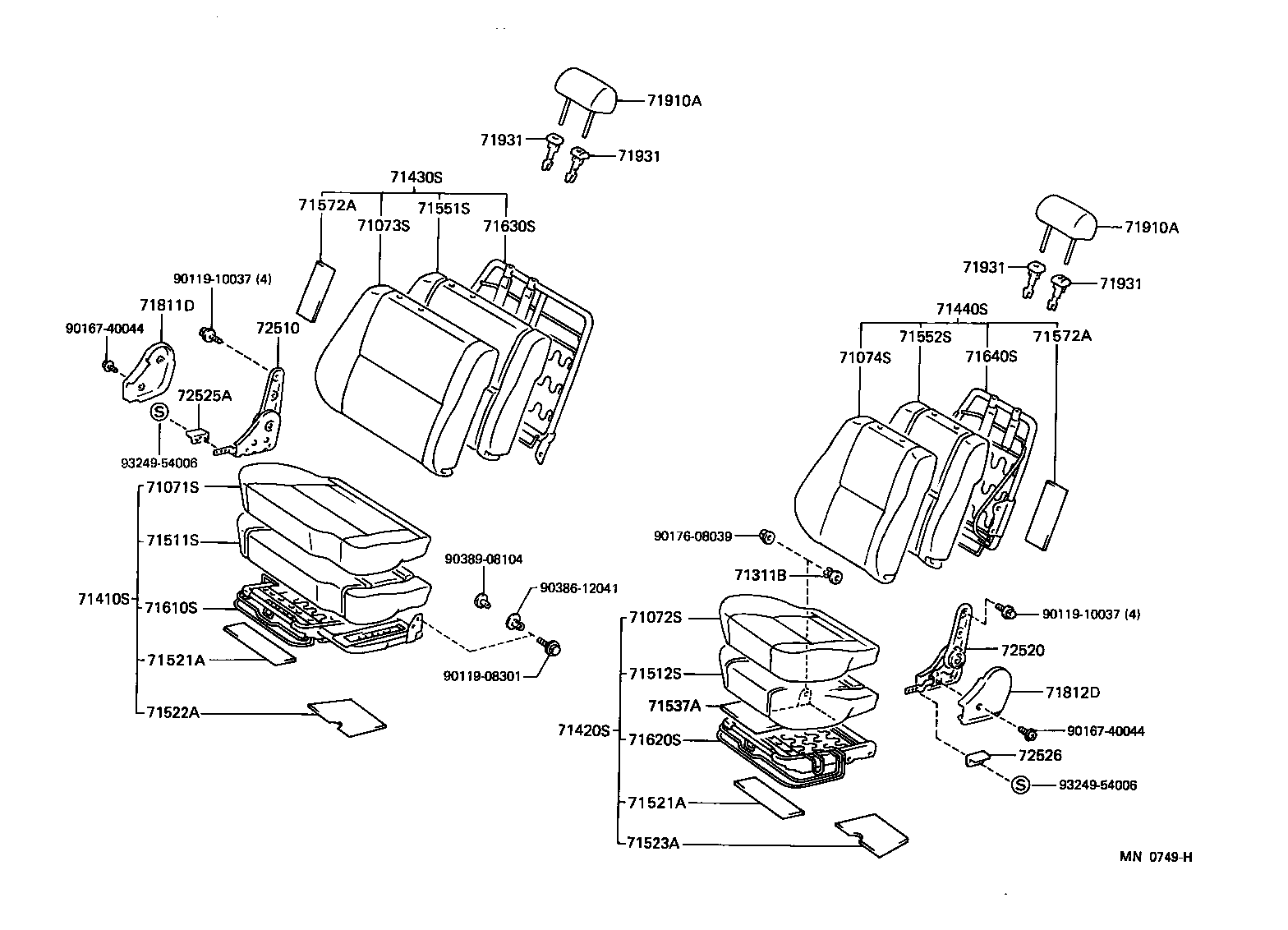  LAND CRUISER 80 |  SEAT SEAT TRACK