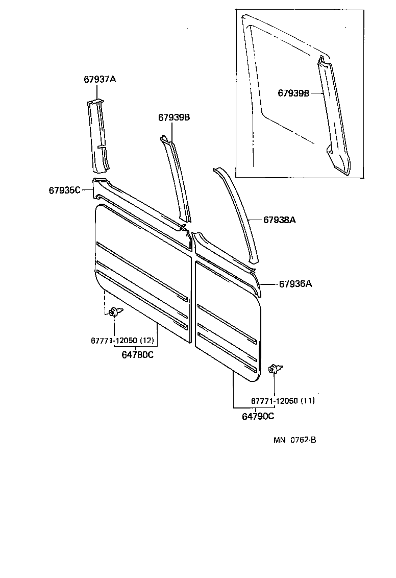  LAND CRUISER 80 |  BACK DOOR PANEL GLASS