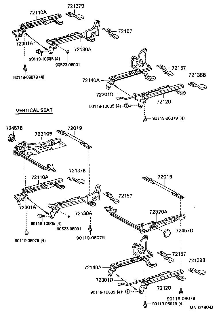  LAND CRUISER 80 |  SEAT SEAT TRACK