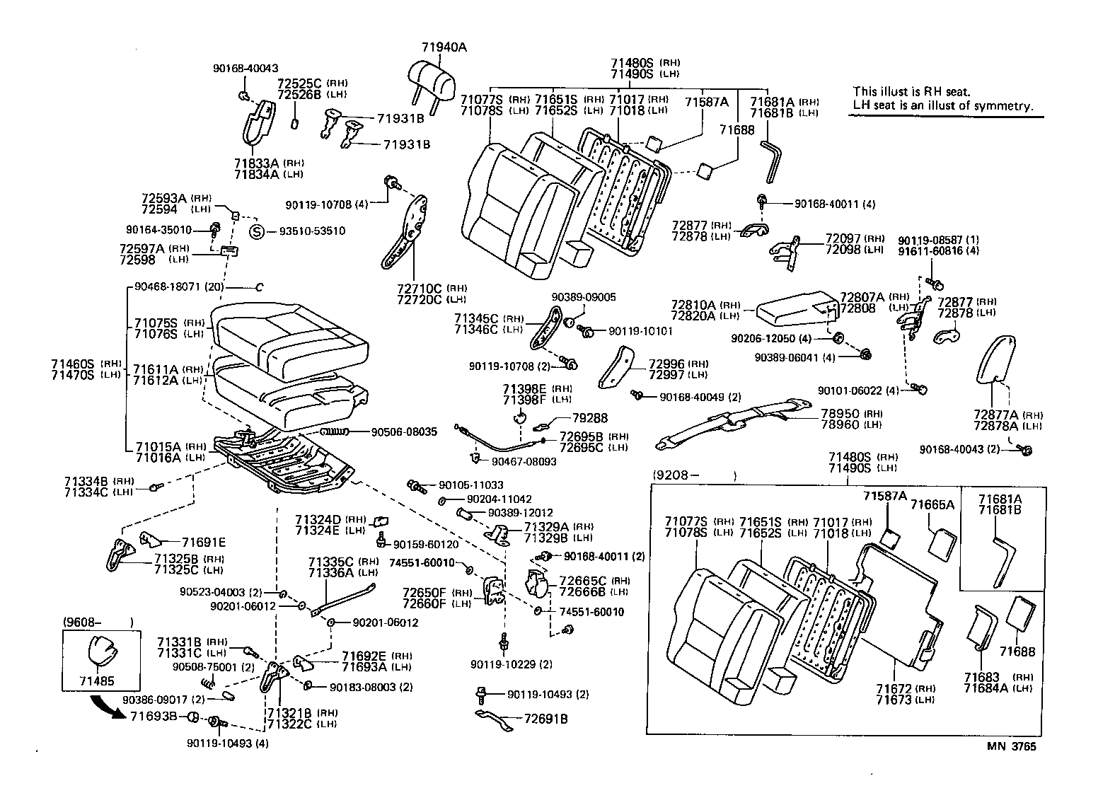  LAND CRUISER 80 |  SEAT SEAT TRACK