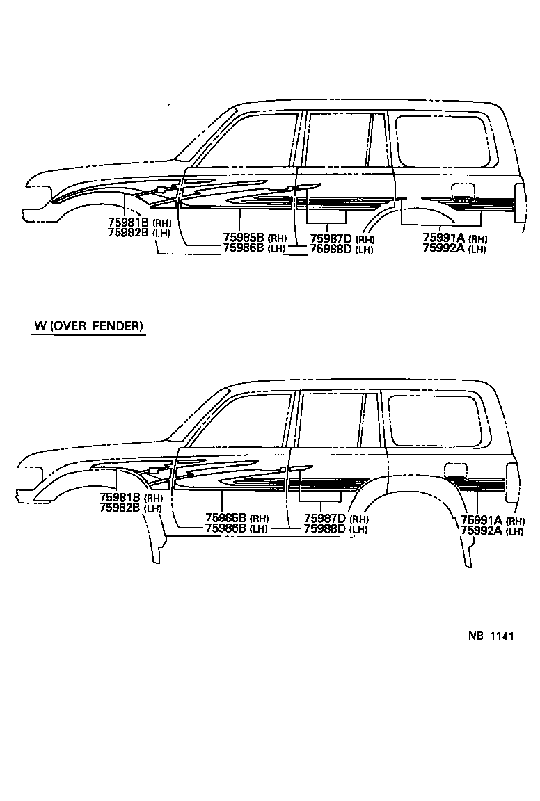  LAND CRUISER 80 |  BODY STRIPE