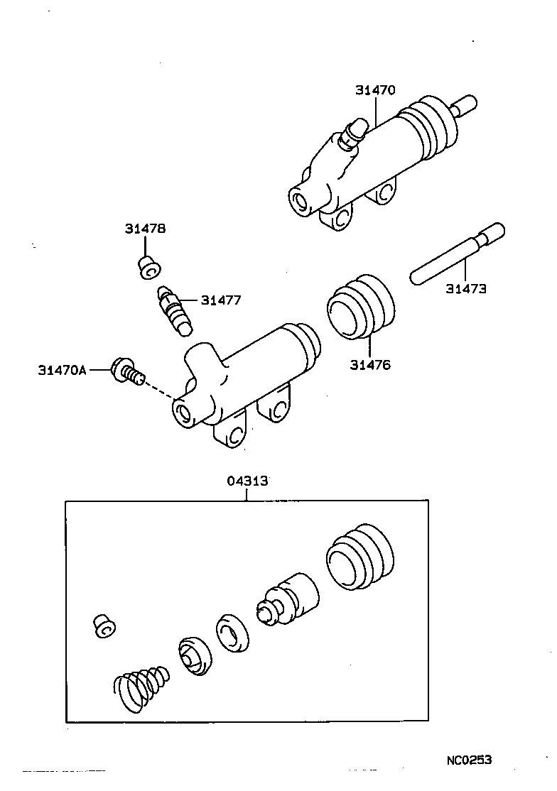  HILUX 4RUNNER |  CLUTCH RELEASE CYLINDER