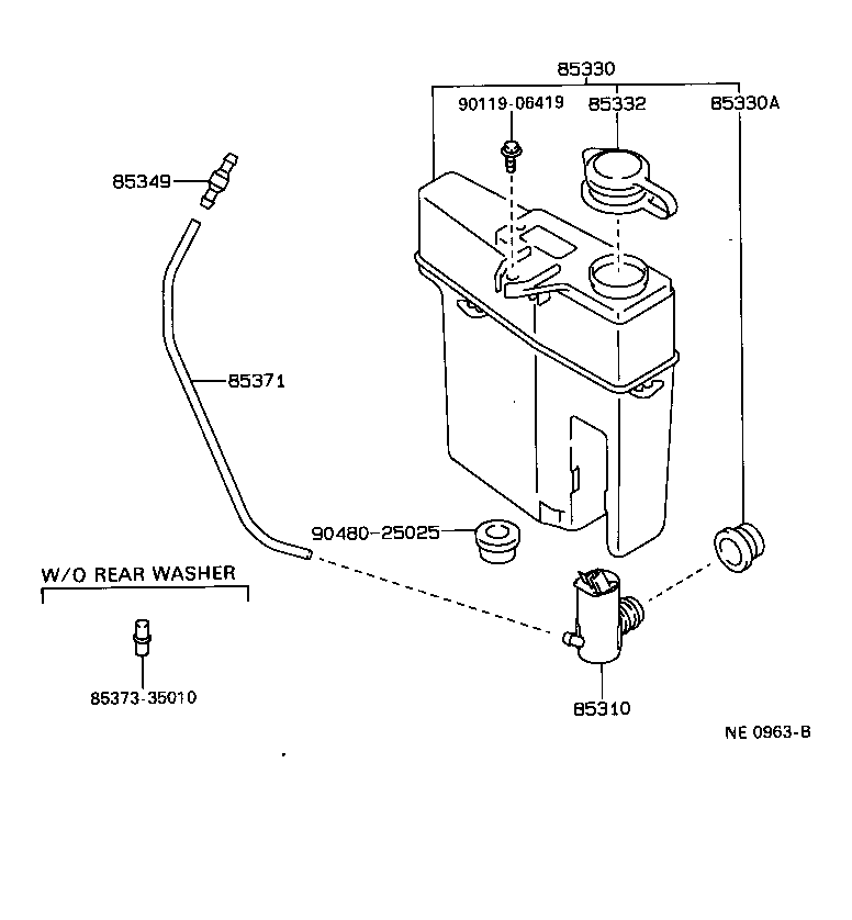  HILUX 4RUNNER |  WINDSHIELD WASHER