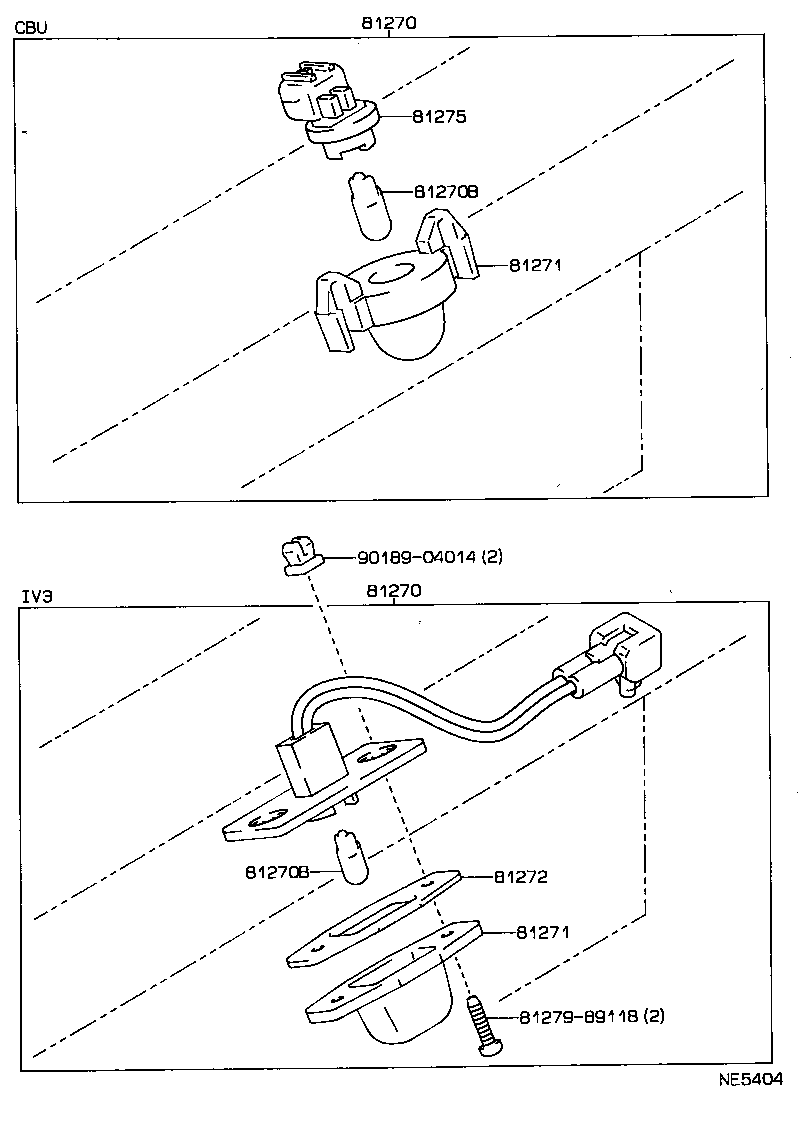  HILUX 4RUNNER |  REAR LICENSE PLATE LAMP