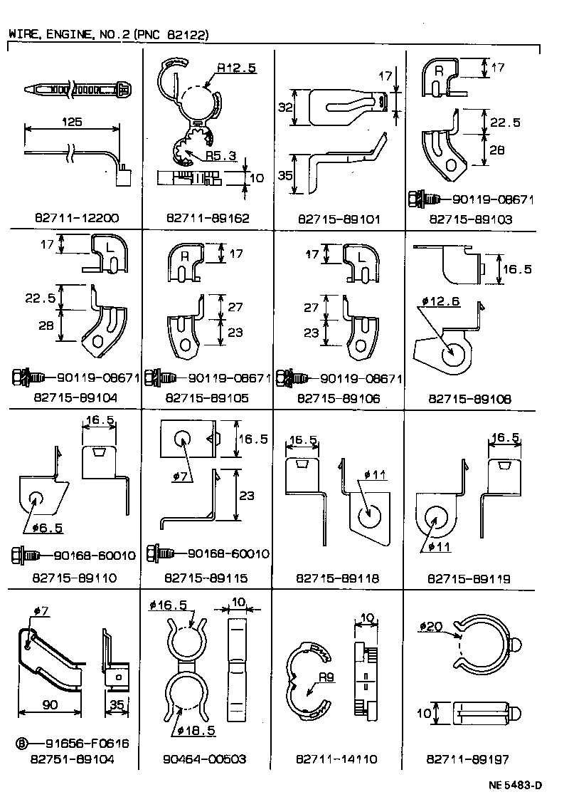  HILUX 2WD |  WIRING CLAMP