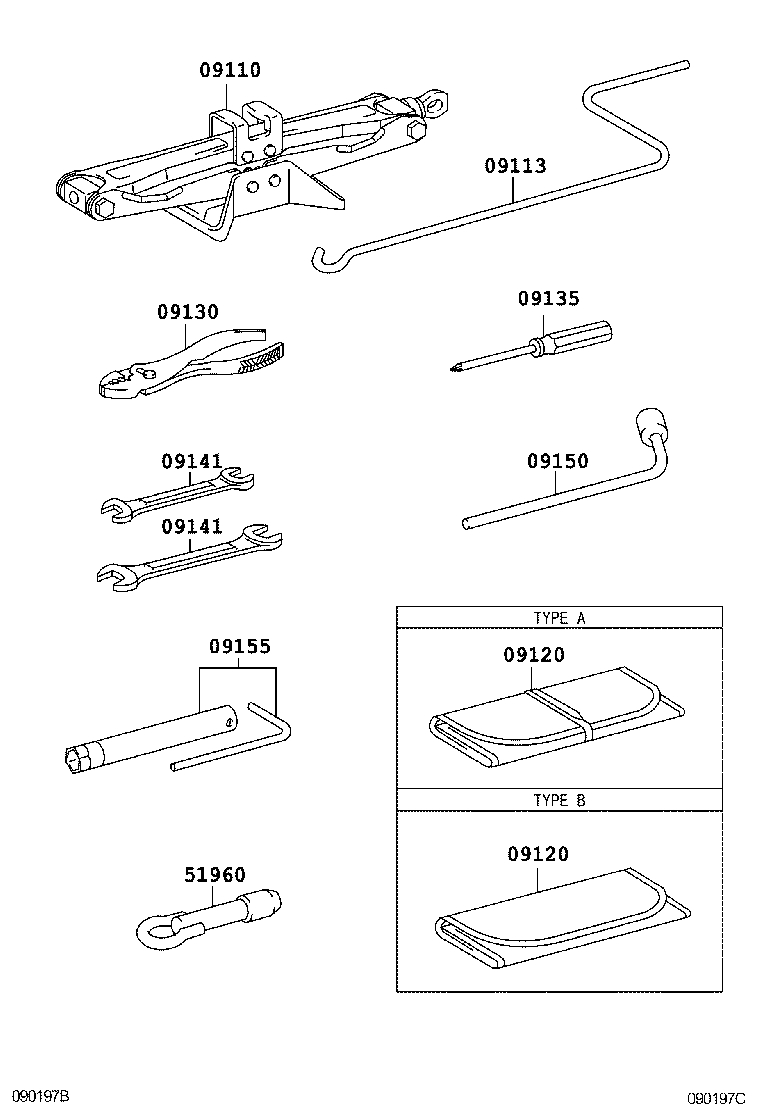  TOYOTA XA |  STANDARD TOOL