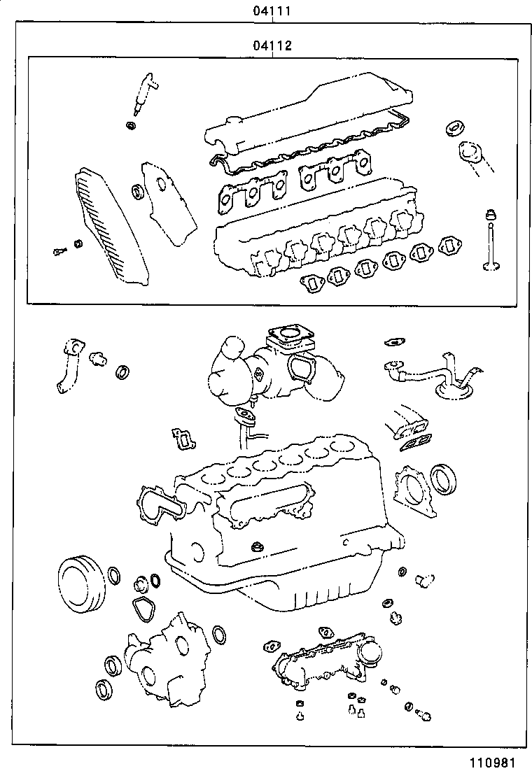  LAND CRUISER 100 105 |  ENGINE OVERHAUL GASKET KIT