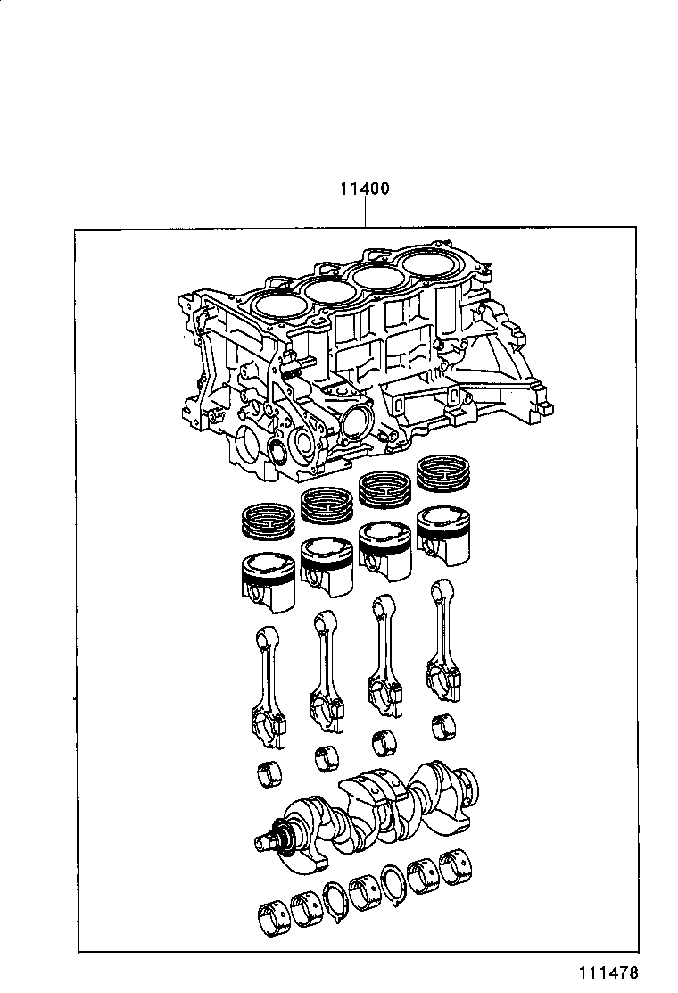  YARIS ECHO 4D |  SHORT BLOCK ASSEMBLY