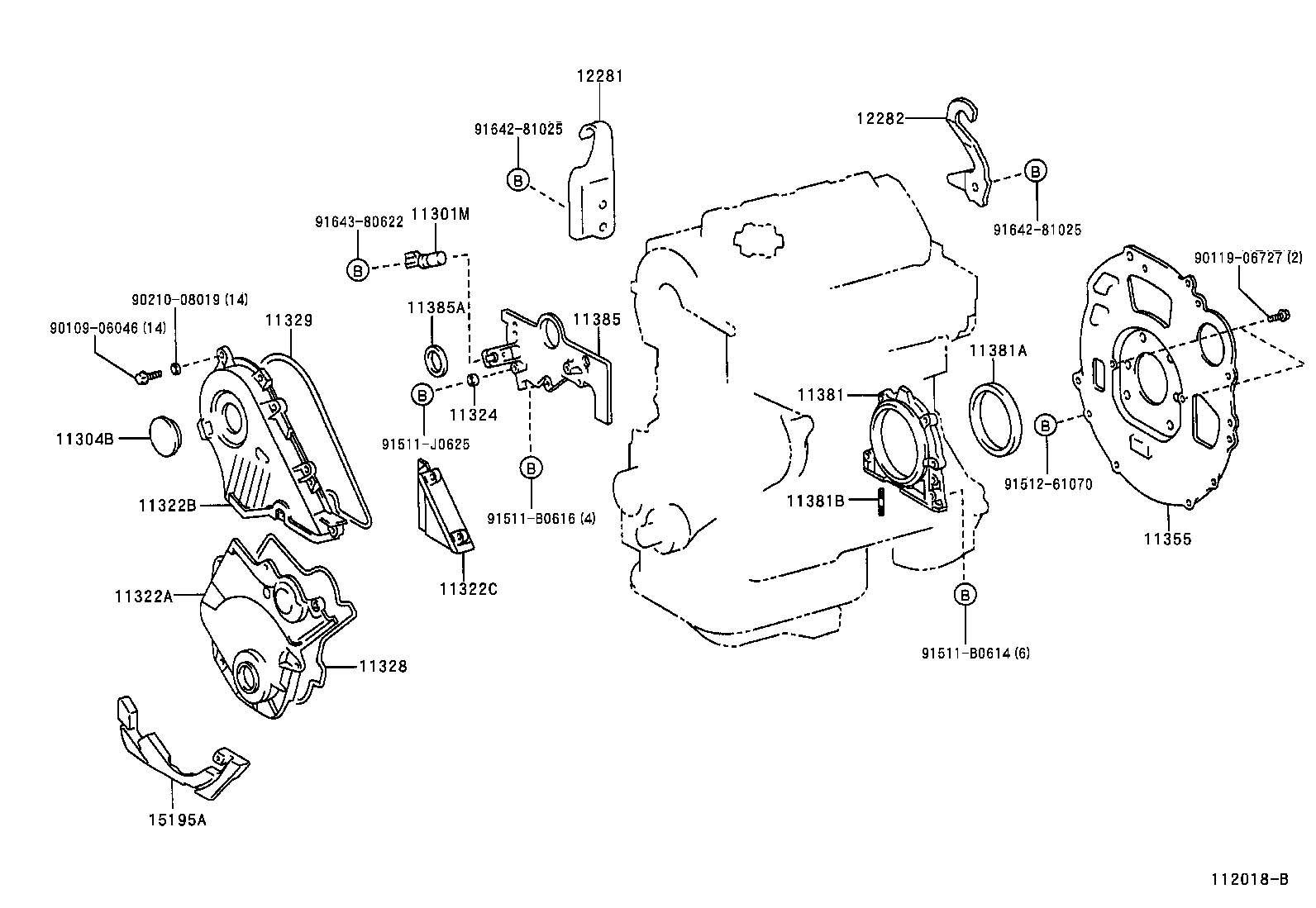  PICNIC AVENSIS VERSO |  TIMING GEAR COVER REAR END PLATE