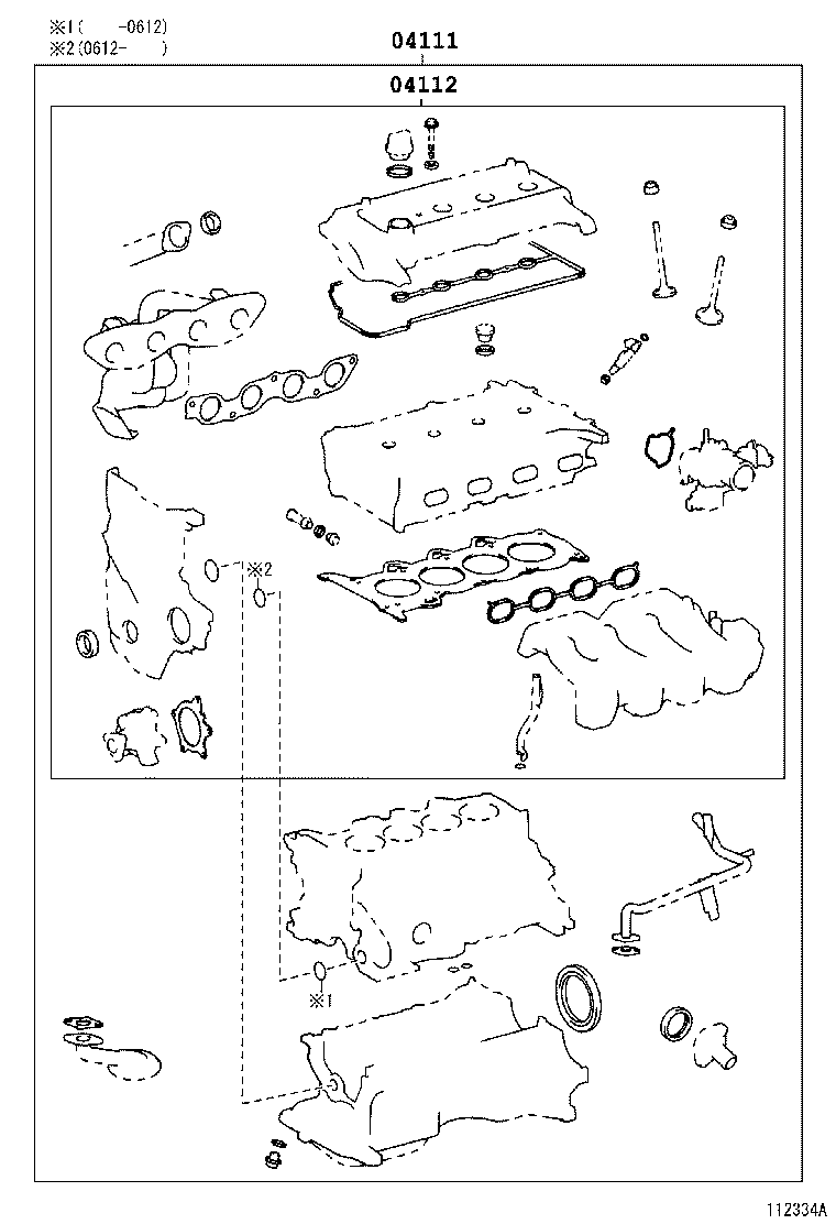  TOYOTA XA |  ENGINE OVERHAUL GASKET KIT