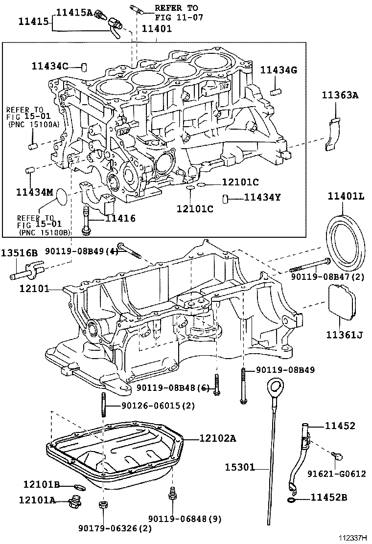  TOYOTA XA |  CYLINDER BLOCK