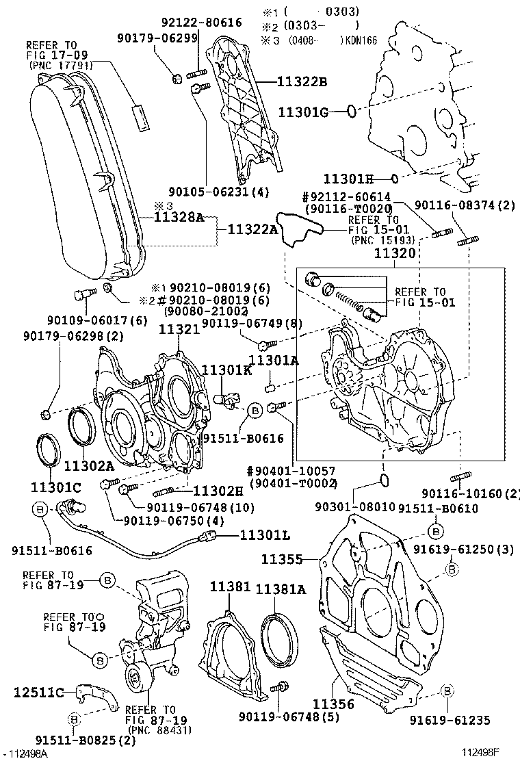  HILUX |  TIMING GEAR COVER REAR END PLATE