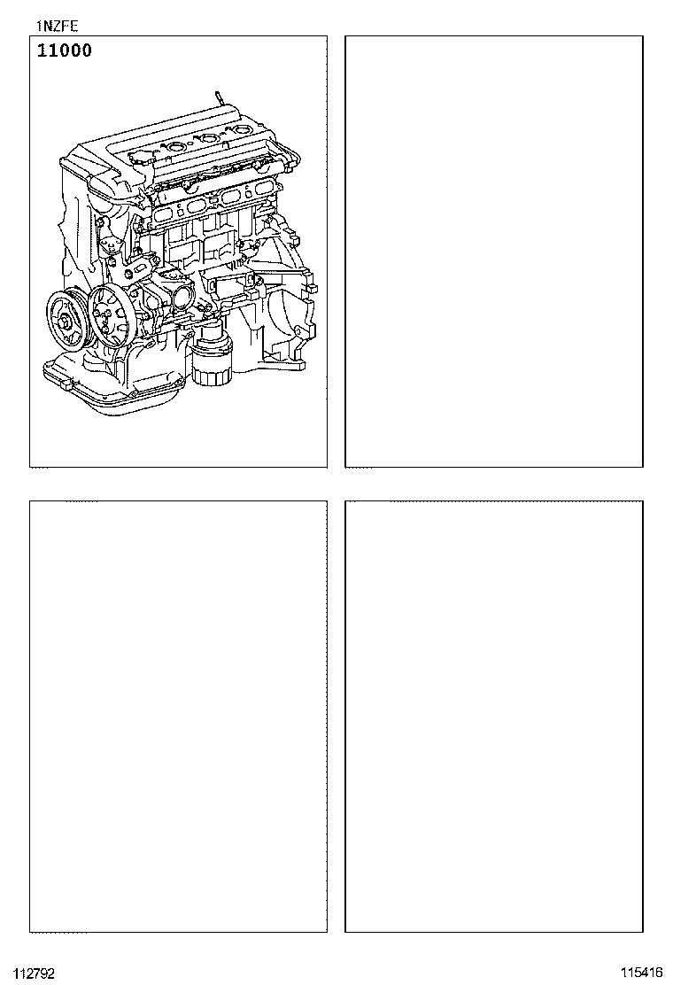  TOYOTA XA |  PARTIAL ENGINE ASSEMBLY