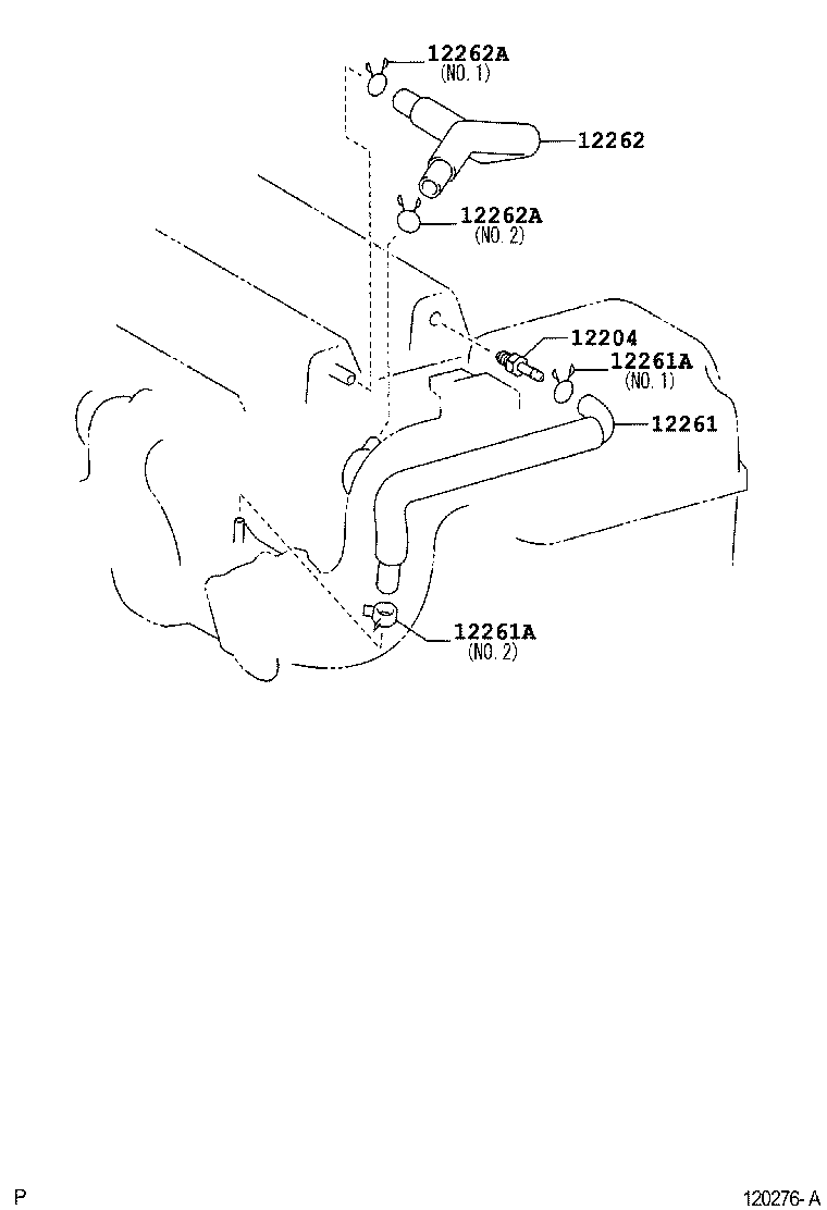  TOYOTA XA |  VENTILATION HOSE