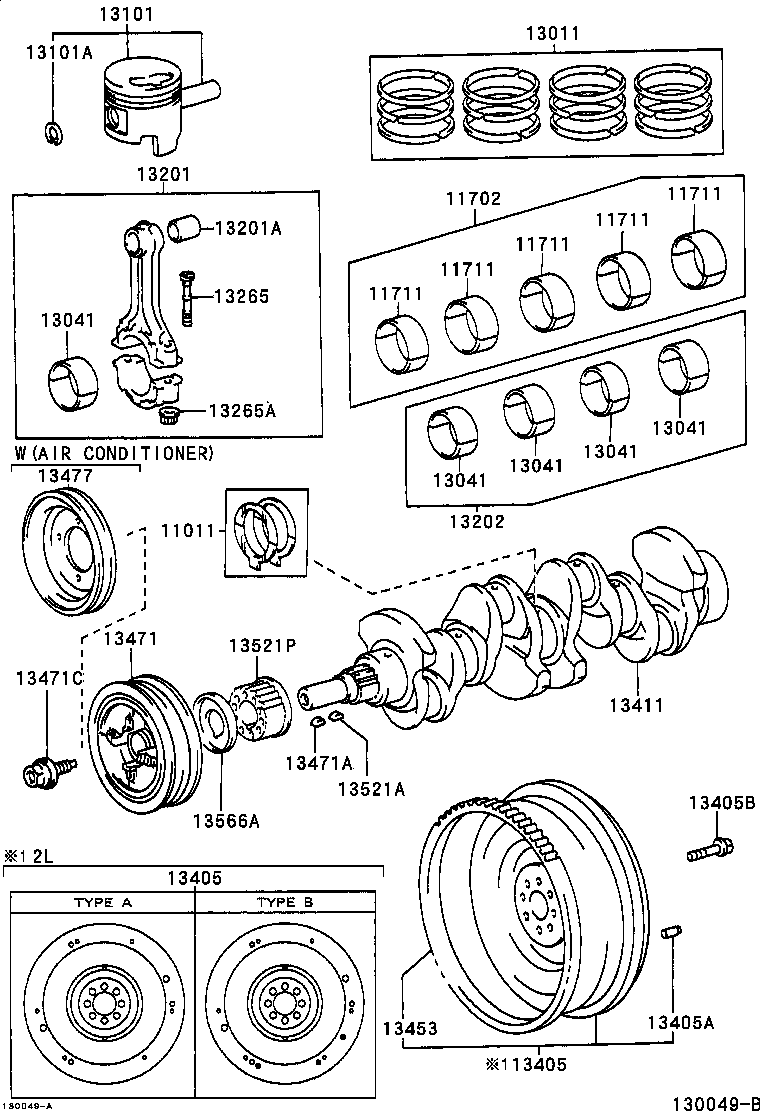  T U V |  CRANKSHAFT PISTON