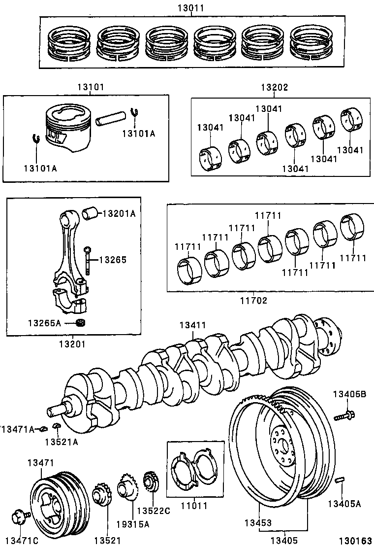  LAND CRUISER 100 105 |  CRANKSHAFT PISTON