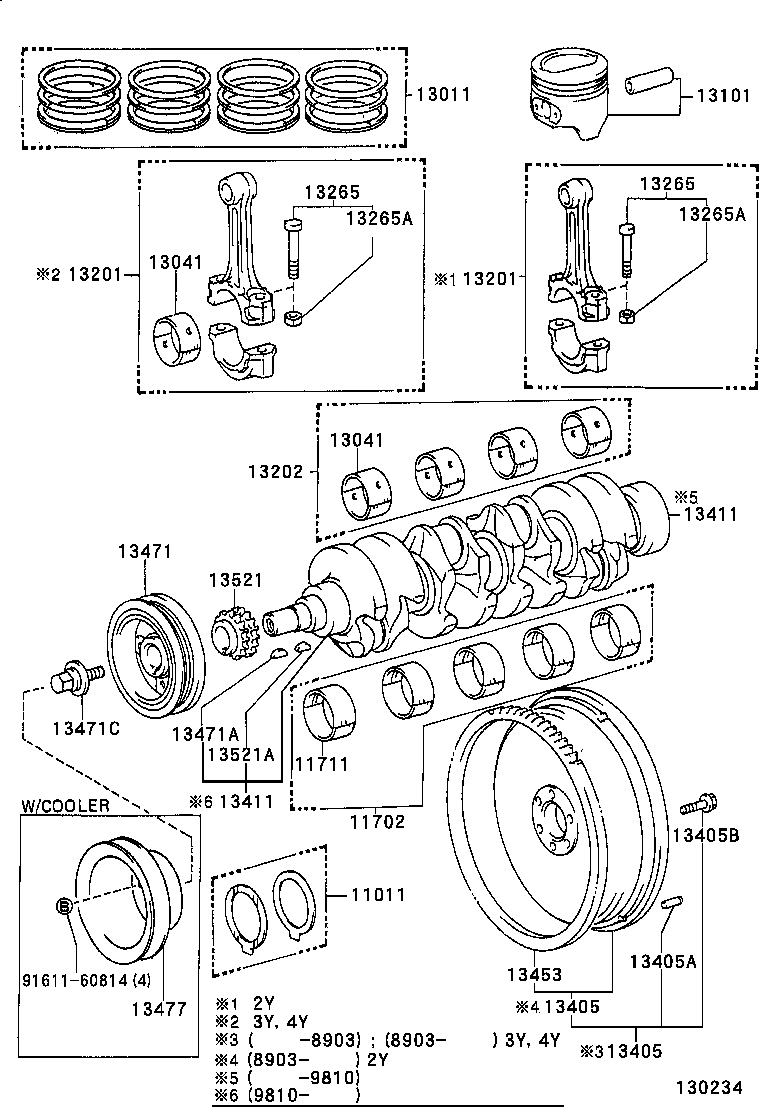  HIACE VAN COMUTER |  CRANKSHAFT PISTON