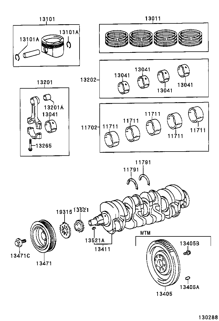  MR2 |  CRANKSHAFT PISTON