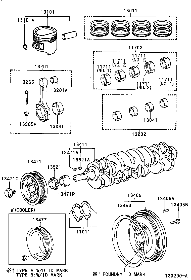  T U V |  CRANKSHAFT PISTON