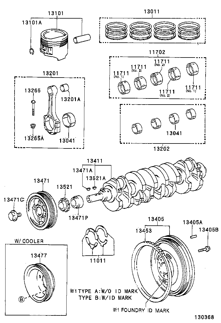  T U V |  CRANKSHAFT PISTON