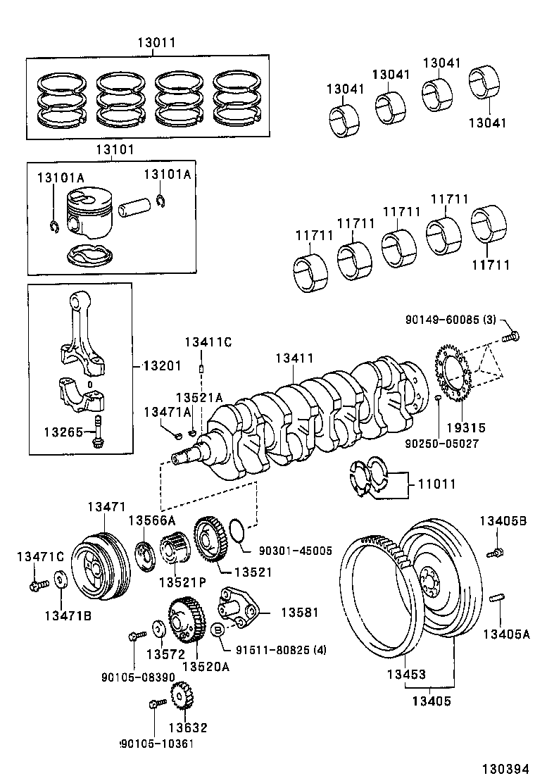  PREVIA TARAGO |  CRANKSHAFT PISTON