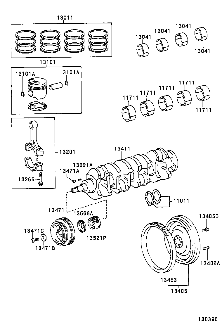  PICNIC AVENSIS VERSO |  CRANKSHAFT PISTON