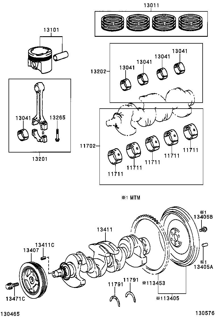  TOYOTA XA |  CRANKSHAFT PISTON