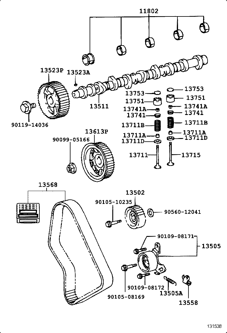  HIACE HIACE S B V |  CAMSHAFT VALVE