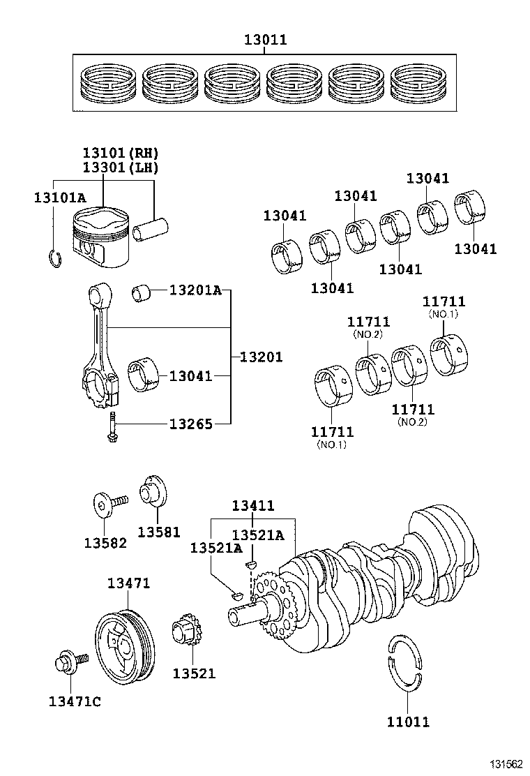  GS30 35 43 460 |  CRANKSHAFT PISTON