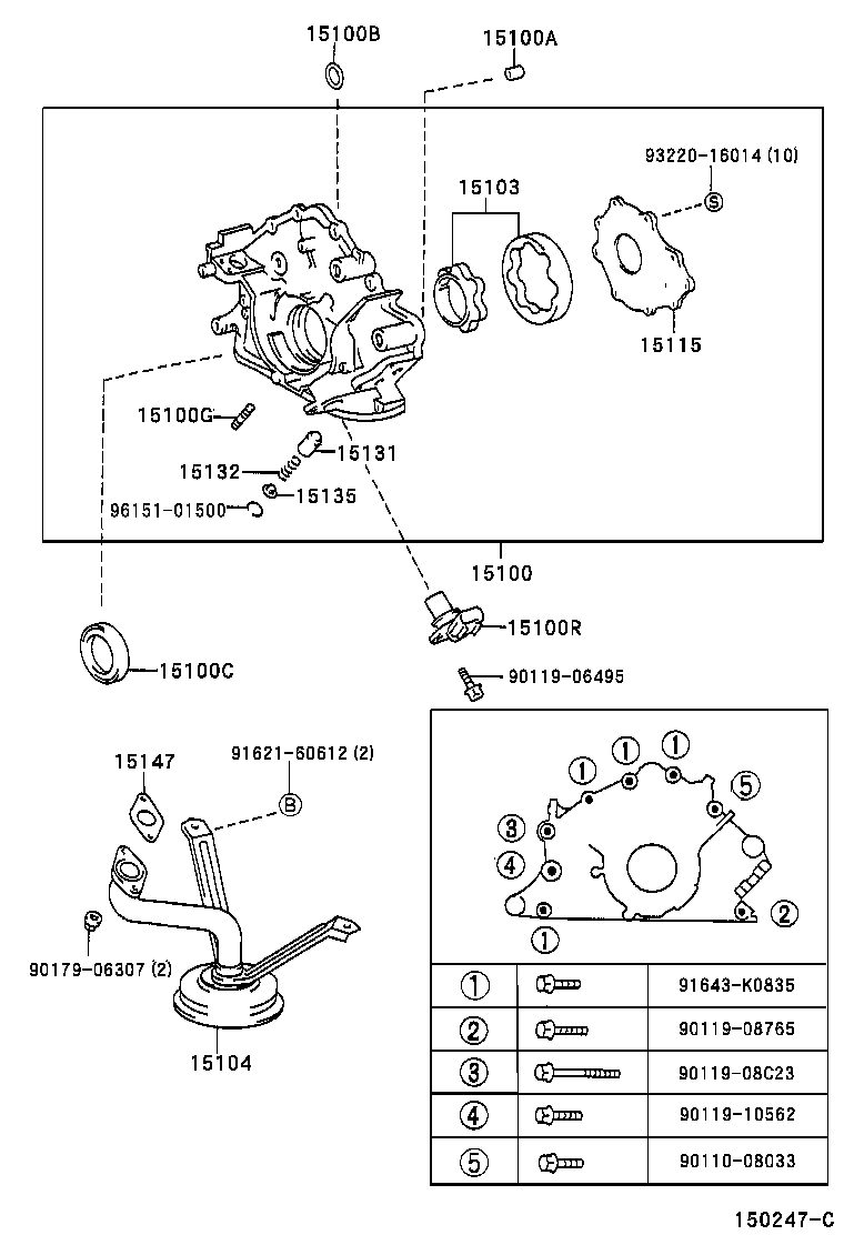  LAND CRUISER 100 105 |  ENGINE OIL PUMP