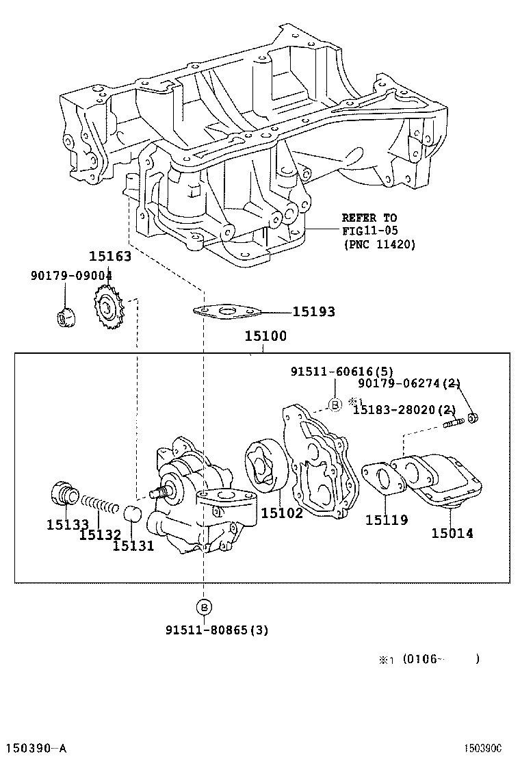  PREVIA TARAGO |  ENGINE OIL PUMP