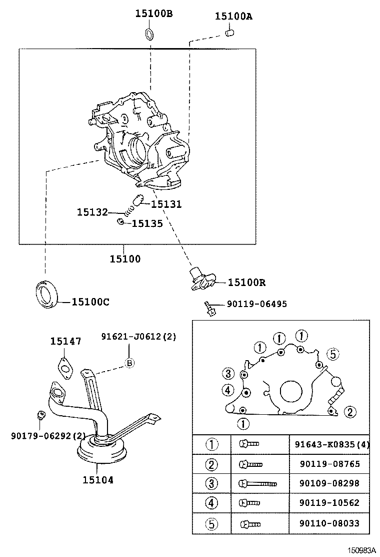  LAND CRUISER 100 105 |  ENGINE OIL PUMP