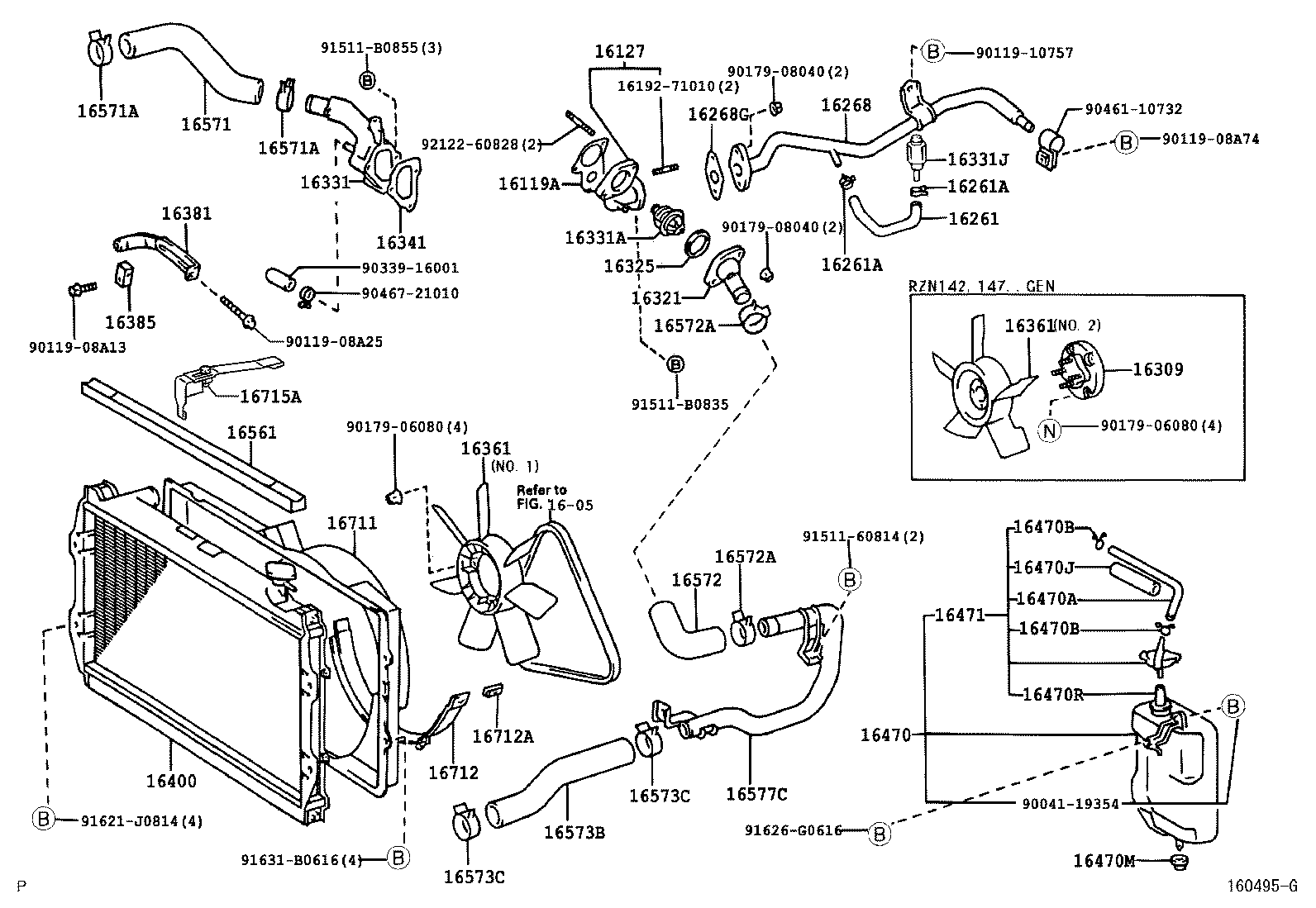  HILUX |  RADIATOR WATER OUTLET