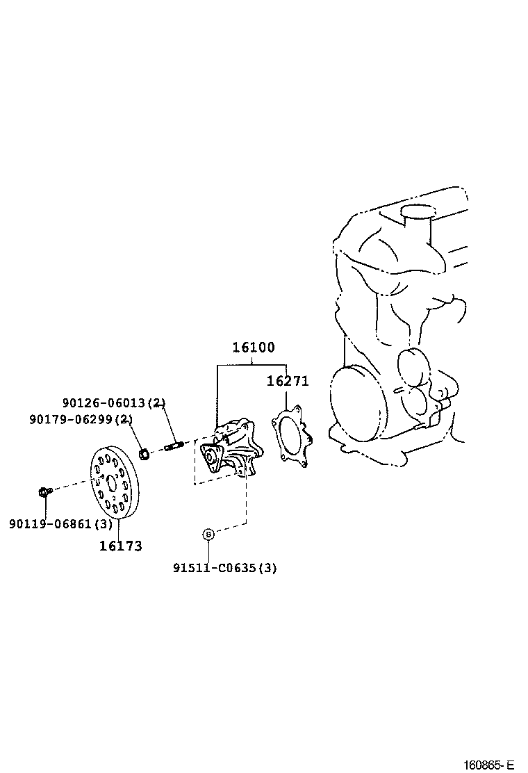  YARIS ECHO 4D |  WATER PUMP