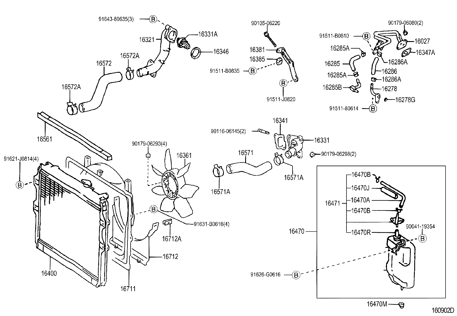  HILUX |  RADIATOR WATER OUTLET