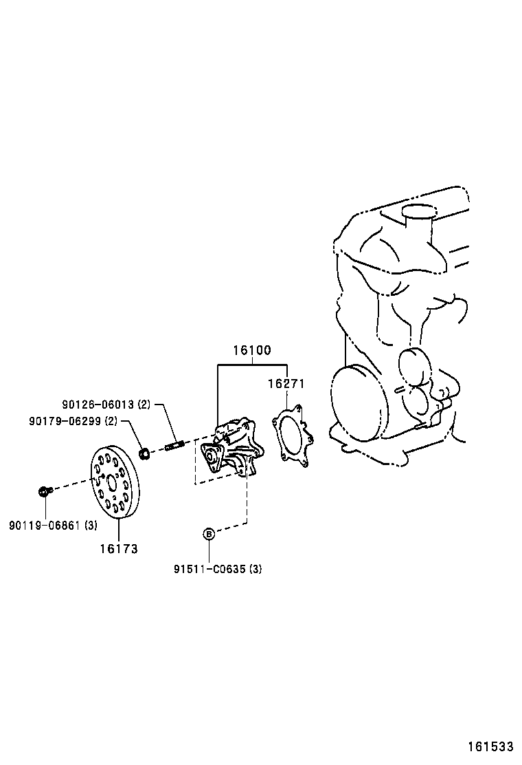  TOYOTA XA |  WATER PUMP