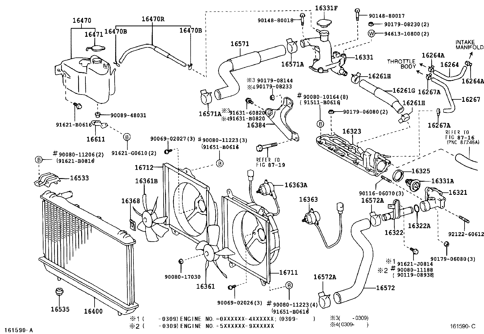  AVALON |  RADIATOR WATER OUTLET