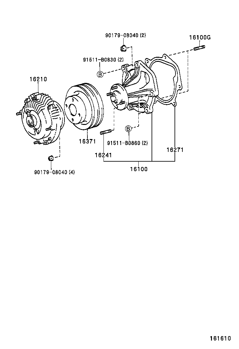  LAND CRUISER 100 105 |  WATER PUMP