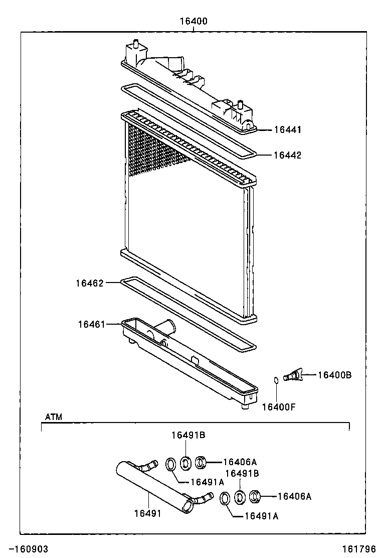  YARIS ECHO 3D 5D |  RADIATOR WATER OUTLET