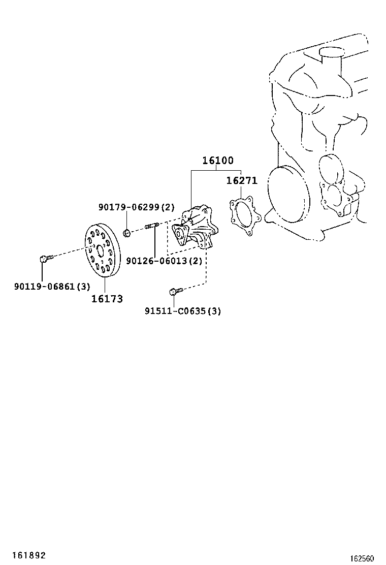  PRIUS CHINA |  WATER PUMP