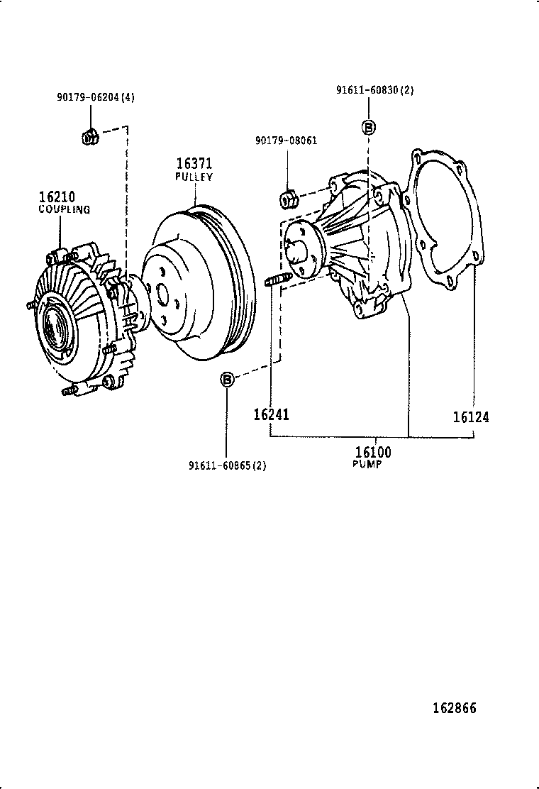  HIACE VAN COMUTER |  WATER PUMP