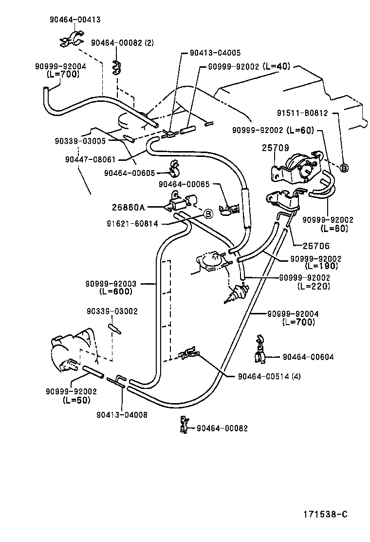  LAND CRUISER 100 105 |  VACUUM PIPING